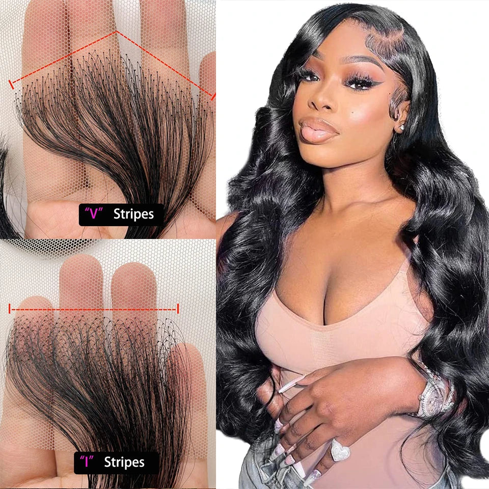 2/4pcs Transparent Lace Baby Hair Edge Stripes Human Hair Brazilian Invisible Natural Hairline for Women Reusable Hair Extension