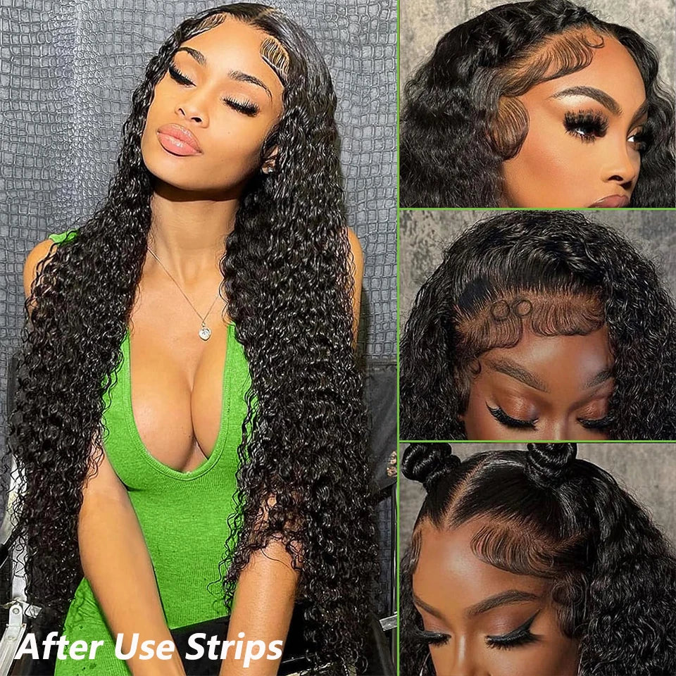 2/4pcs Transparent Lace Baby Hair Edge Stripes Human Hair Brazilian Invisible Natural Hairline for Women Reusable Hair Extension
