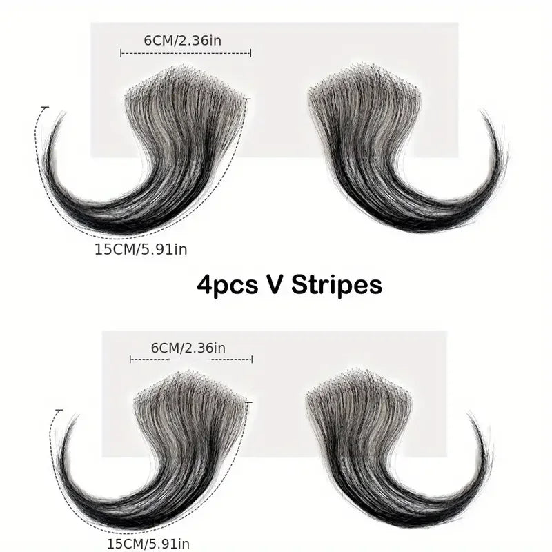 2/4pcs Transparent Lace Baby Hair Edge Stripes Human Hair Brazilian Invisible Natural Hairline for Women Reusable Hair Extension