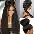 Kinky Straight 250% Density 13x4 HD Full Lace Front Human Hair Wigs Brazilian Glueless Lace Frontal Wigs Pre Plucked Women Yaki