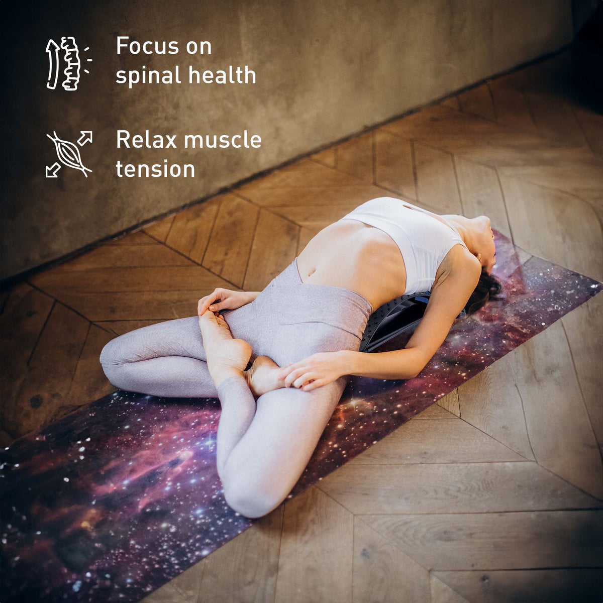 Pursonic Relax & Restore Bundle: Multi-Level Back Stretcher & 3-Speed Massage Gun