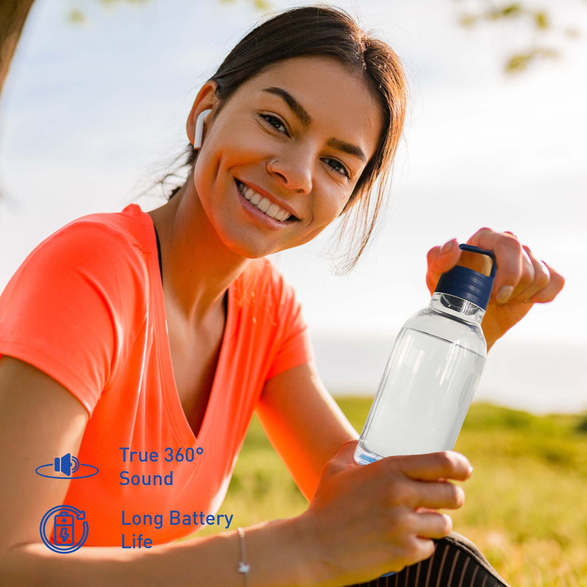 Pursonic Wireless Hydration & Sound Bundle – 2-in-1 Water Bottle Speaker & Portable Wireless Speaker
