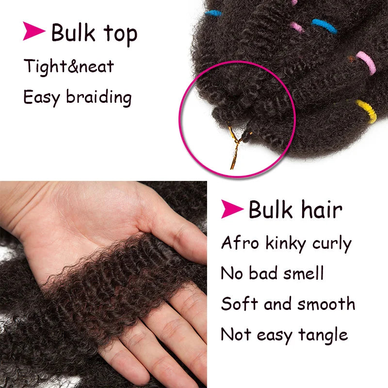 BENIHAIR Afro Kinky Twist Marley Braid Hair Synthetic Braiding Hair Crochet Hair Bulk Crochet Hair Extension For Black Women