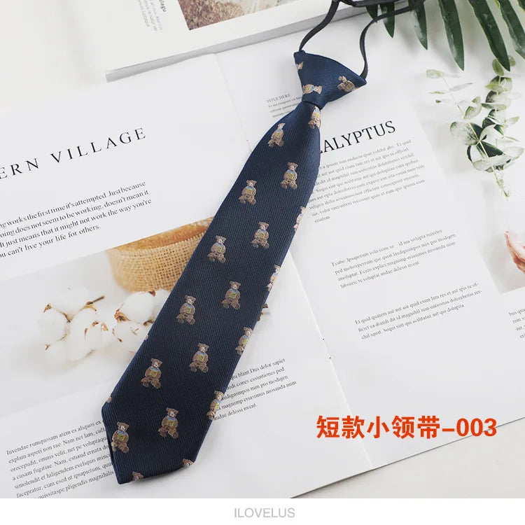 Striped Solid Cartoon Animal Silk Tie For School Boys Children Kids Baby Wedding Party Elastic Accessories New Fashion Necktie