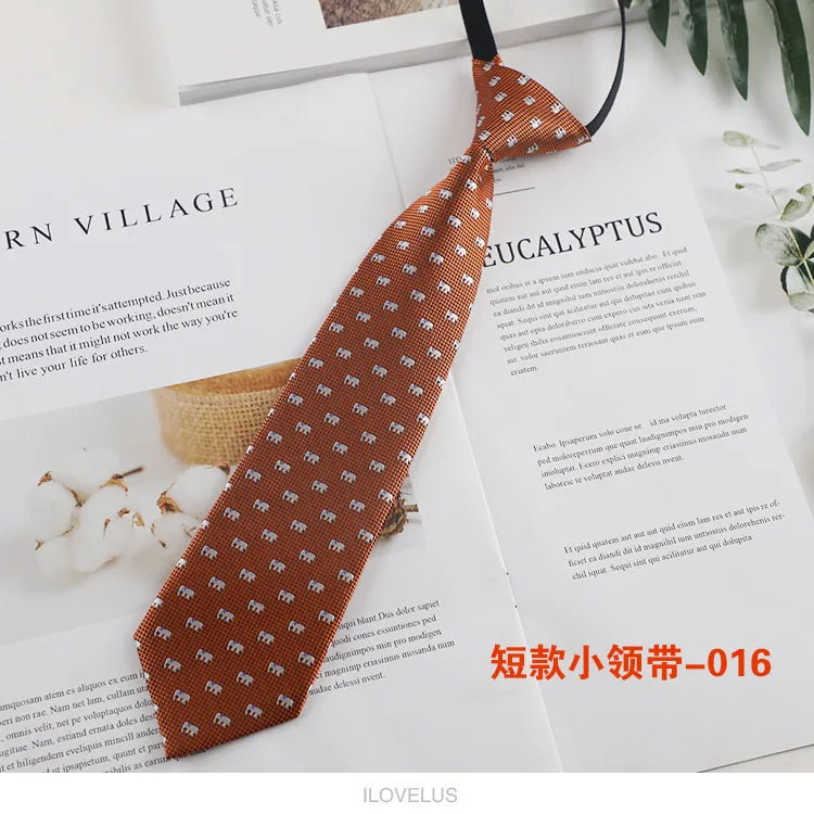 Striped Solid Cartoon Animal Silk Tie For School Boys Children Kids Baby Wedding Party Elastic Accessories New Fashion Necktie