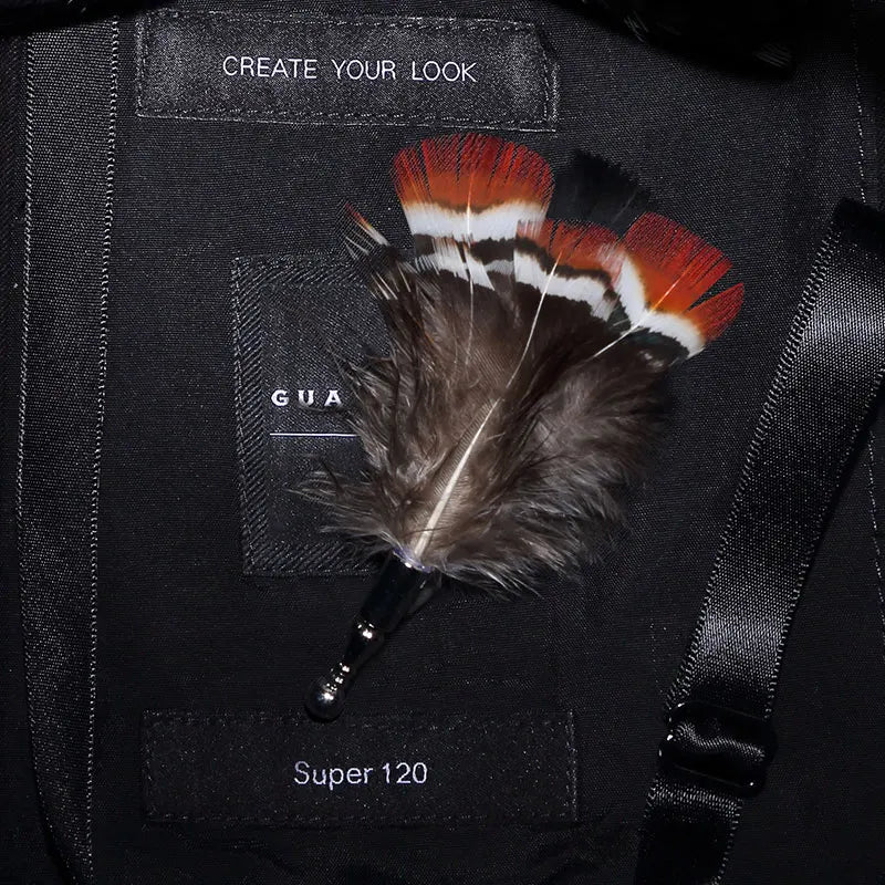 JEMYGINS 100% Feather Brooch Leaf Men and Women Jewelry Bow Tie Set High Quality Peacock Pin Wedding Show Party
