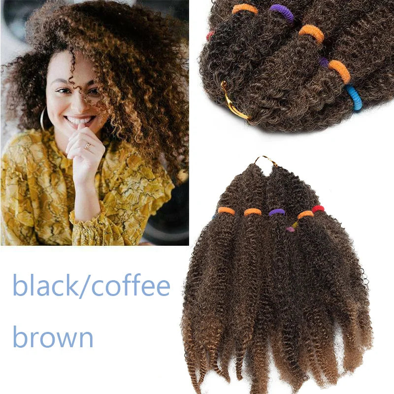 BENIHAIR Afro Kinky Twist Marley Braid Hair Synthetic Braiding Hair Crochet Hair Bulk Crochet Hair Extension For Black Women