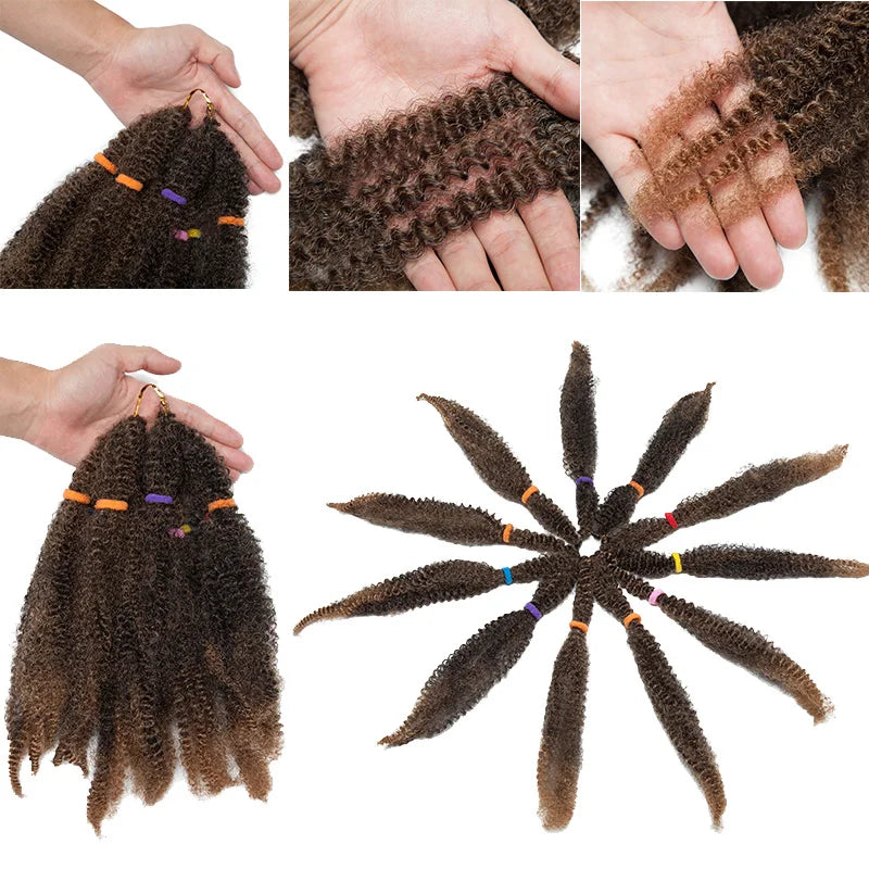 BENIHAIR Afro Kinky Twist Marley Braid Hair Synthetic Braiding Hair Crochet Hair Bulk Crochet Hair Extension For Black Women