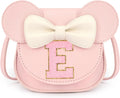 Mibasies Toddler Purse Girl Gifts Princess Cartoon Kids Crossbody Bag Fashionable Mini Shoulder Bag for Girls Cute Letter A-Z