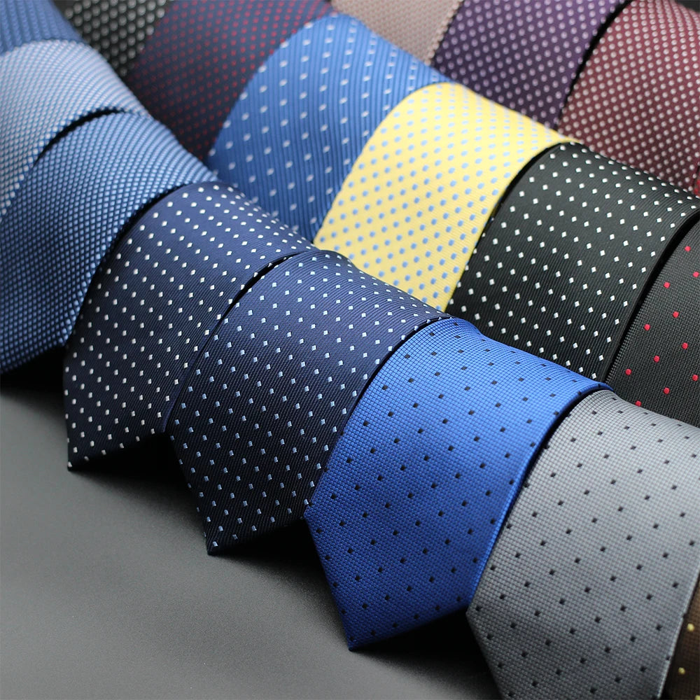 Fashion Casual Blue Red Yellow Floral Polka Dot Necktie For Men Business Gift Wedding formal Neck Ties Accessories