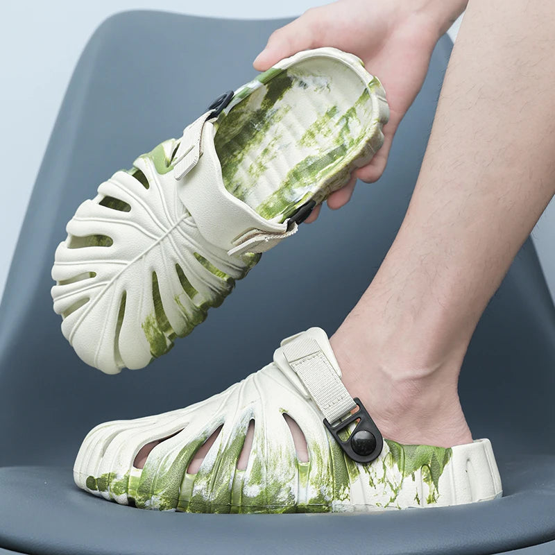 Summer Comfortable Men's Garden Clogs Breathable EVA Injection Shoes Casual Sandal Woman Beach Slippers Water Shoes Camo Cheap