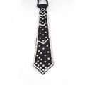 Temperament Rhinestone Pearls Tie Korean Style Black Hand-beaded Long Necktie Academic Style Collares Decoration Shirt Tie Daily