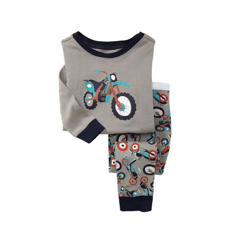 kids pajamas set baby pijama boys animal embroidery sleepwear girls cute 100% cotton soft nightwear children clothing homewear