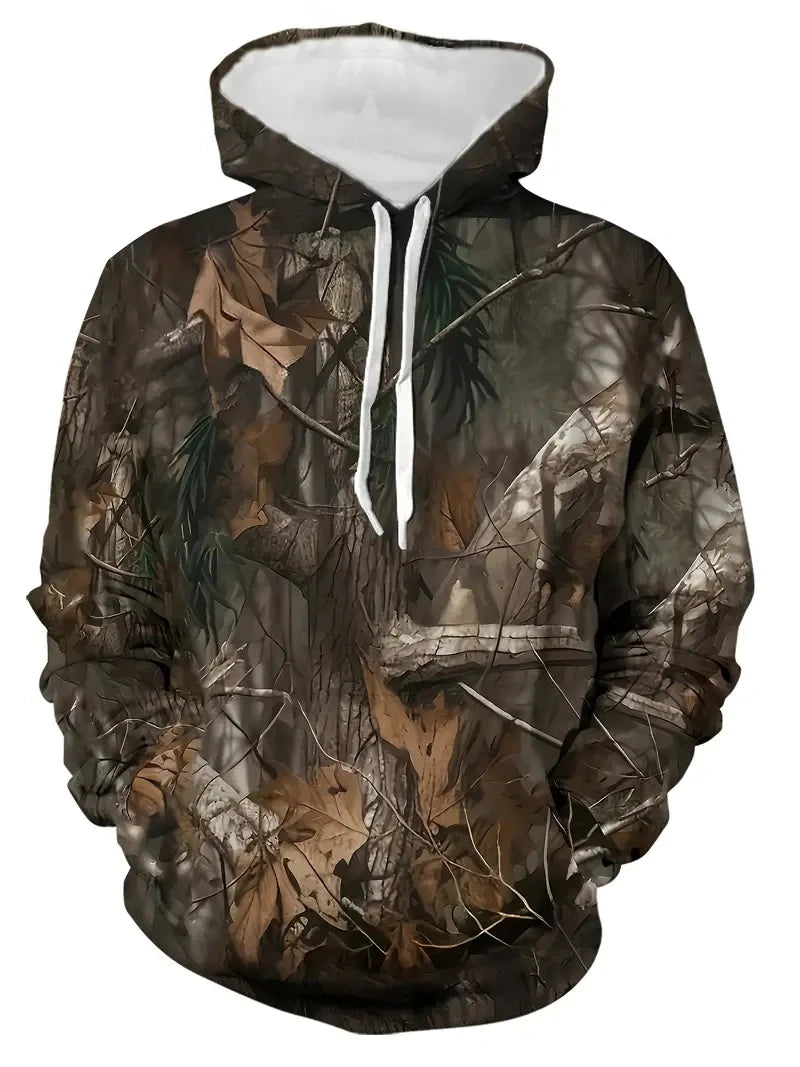 Spring Autumn Leaves Camouflage 3D Hoodies,Man/Women Loose tops Designer Sweatshirt Oversized Harajuku y2k Clothes Pullover