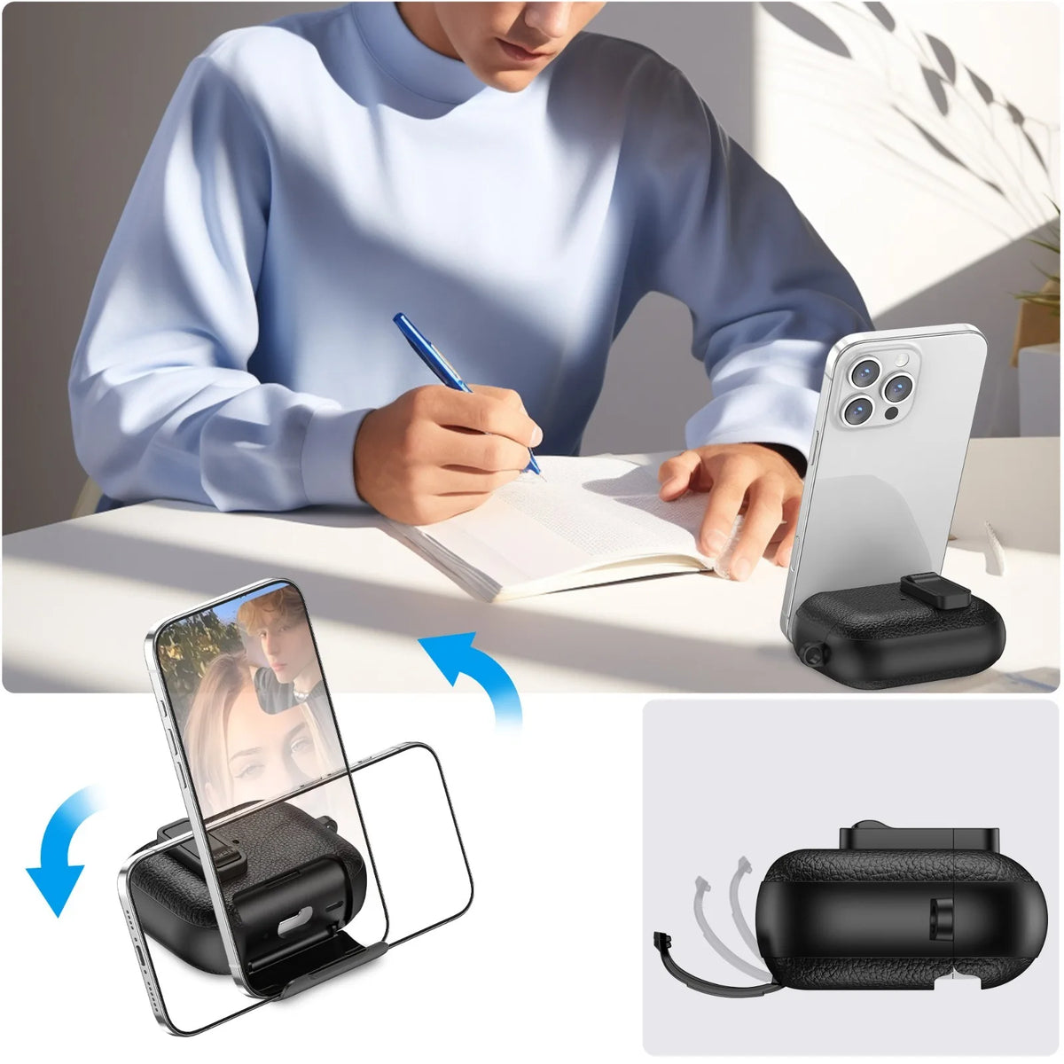 Phone Holder cortex Case For AirPods Pro 3  Bluetooth headset Cover For AirPods Pro 2 or AirPods 1 2 3 4 Pro Case With Hook