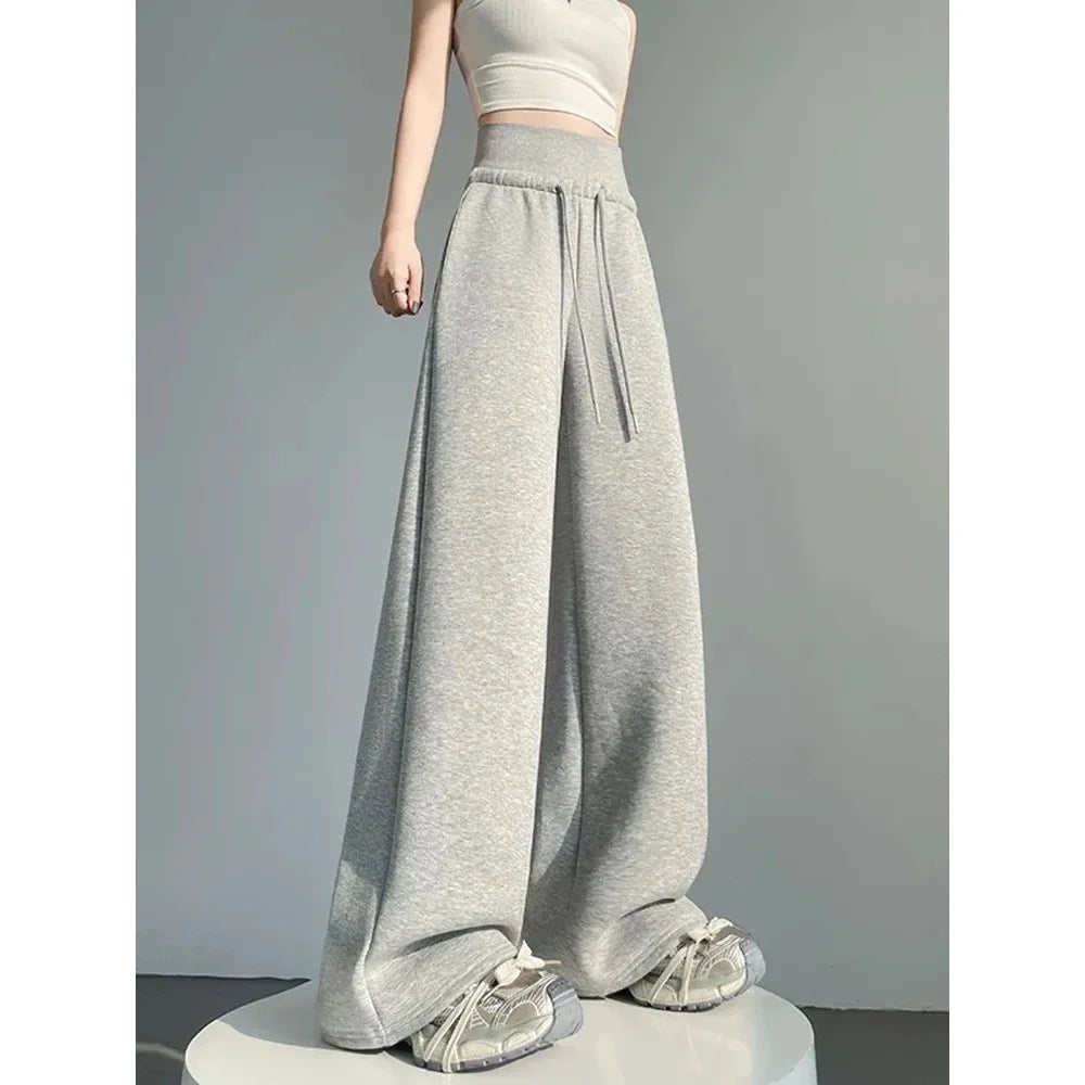 High Waist Wide Leg Straight Loose Pants Women's Spring Autumn Sports Trousers Comfortable Fit Casual Leggings