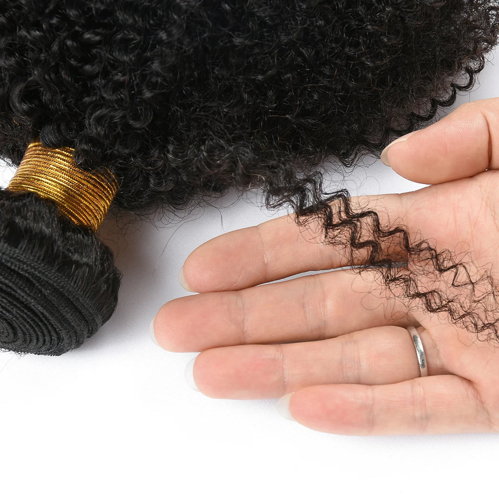 Afro Kinky Curly Bundles Deal Brazilian Afro Kinky Human Hair Weaving 3C/4A Hair Extensions Spot Goods Afro Hair Weave For Women