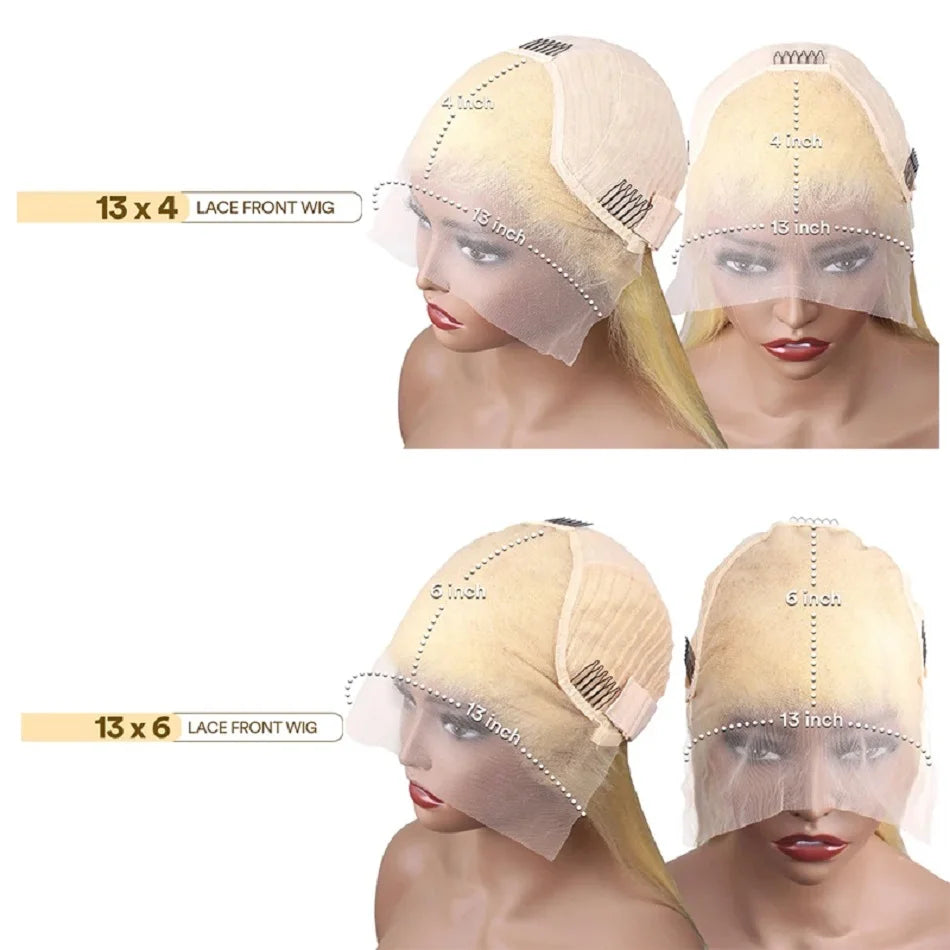 Blonde Wig Human Hair Deep Wave 13x6 Hd Lace Frontal Wig 250 Density Brazilian Front Wigs Pre Plucked 613 Curly Human Hair Wigs