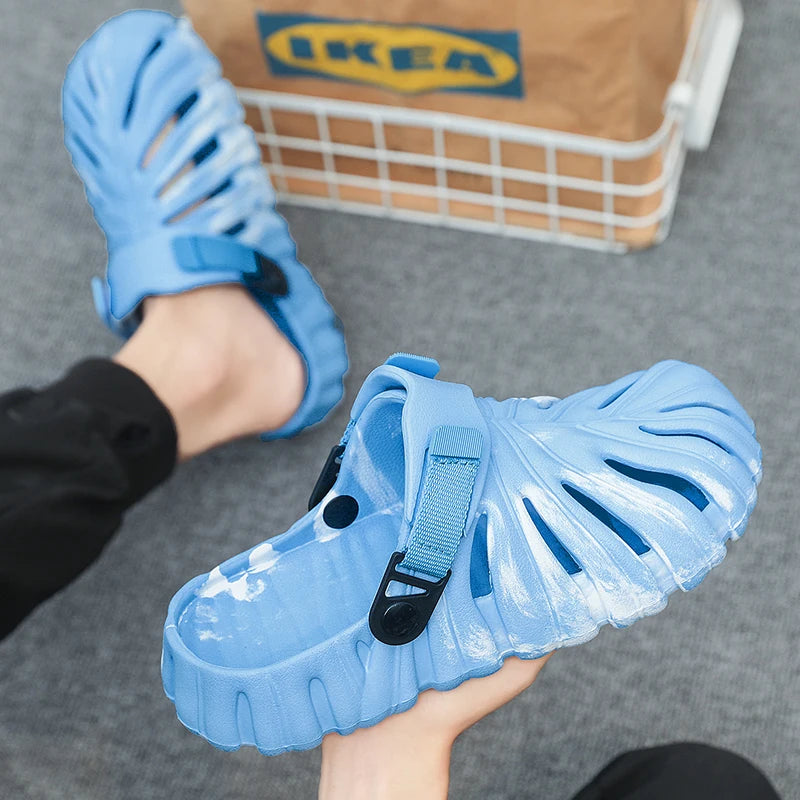 Summer Comfortable Men's Garden Clogs Breathable EVA Injection Shoes Casual Sandal Woman Beach Slippers Water Shoes Camo Cheap