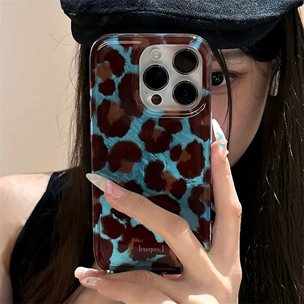Simple Fashion Smudge Leopard Print Soft Phone Case For iPhone 18 Pro Max Cases iPhone 17 16 15 14 13 12 11 XS XR 7 8 Plus Cover