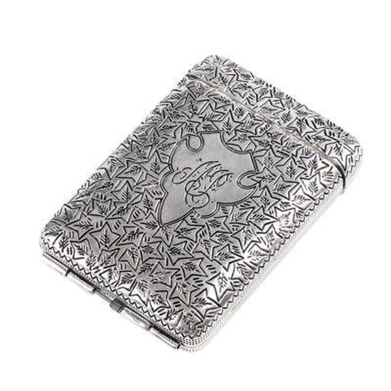 Retro Metal Hand-carved Cigarette Case for 14 Man Cigarettes Peaky Blinders Shelby Style Flick Box Holder Portable Smoking Tools