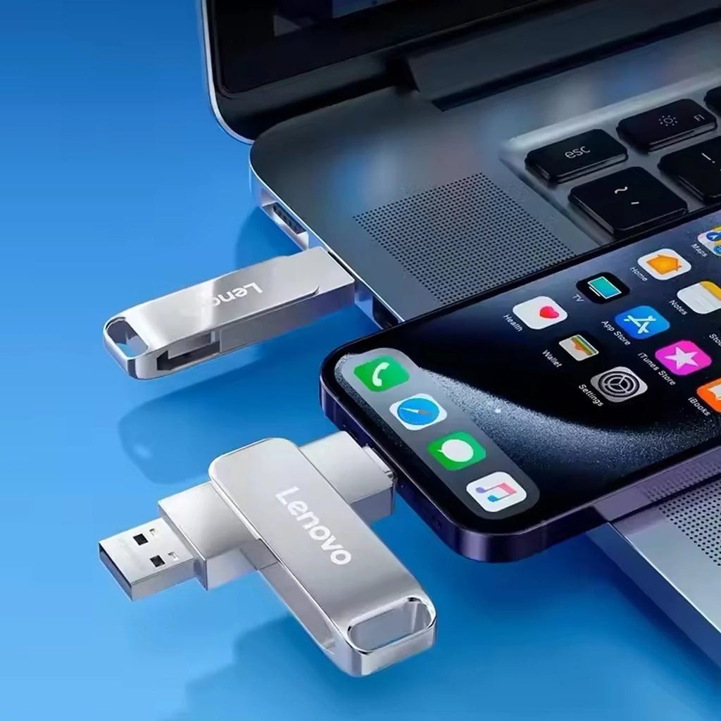 Lenovo OTG Pen Drive 1TB High Speed USB 3.2 Flash Drives Metal Type-C Pendrive 512GB Waterproof Stick For Phone Computer