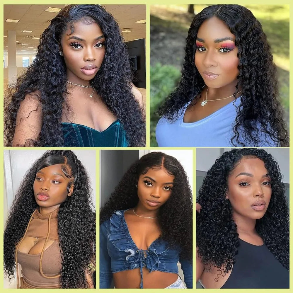 2x6 Lace Closure Jerry Curly 100% Unprocessed Brazilian Virgin Remy Hair Pre-Plucked Hairline Deep Curly Closure Natural Color