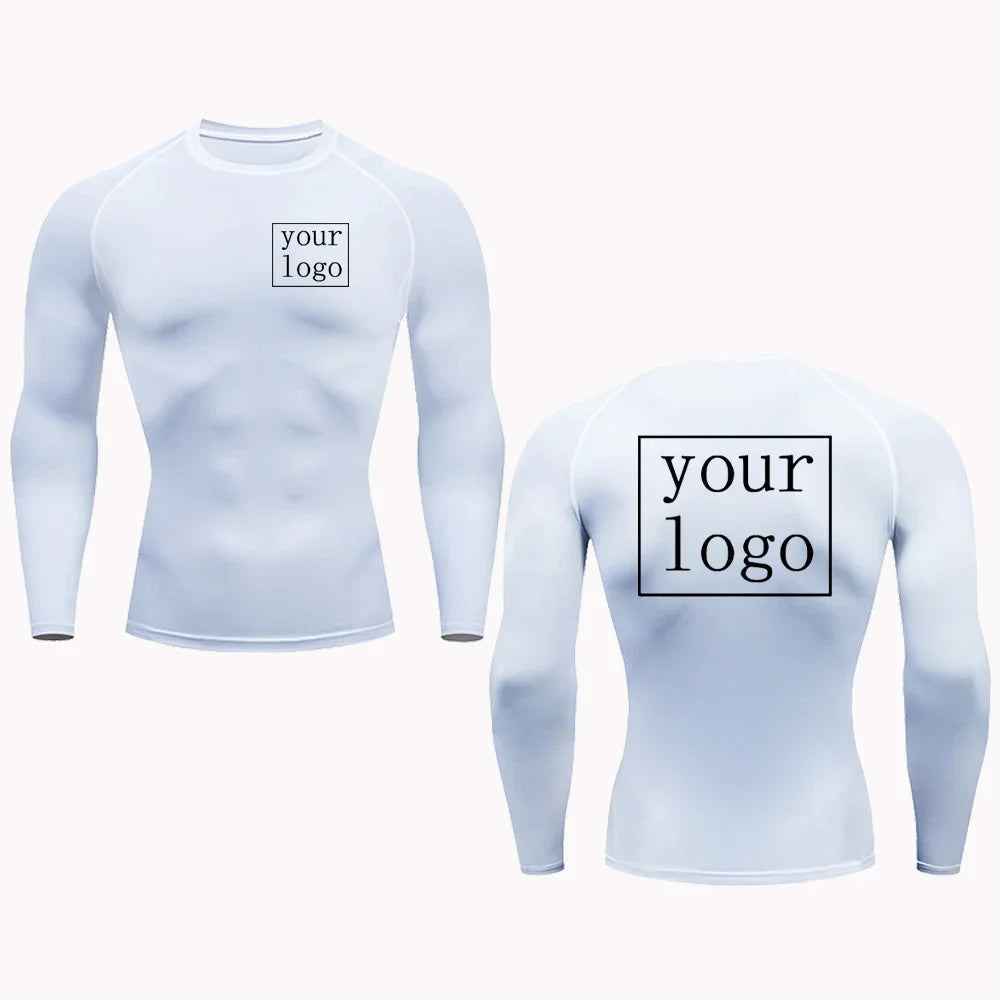 New Custom Compression T Shirt Your Design Logo Top Men Women Print Original Design Tshirts Jogging Workout Gym Quick Dry Tshirt