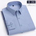 New in Shirt 100% Cotton Long-Sleeve Shirts for Men Slim Fit Plain Shirt Thin Plaid Striped Tops Fashion Elegants Office Clothes