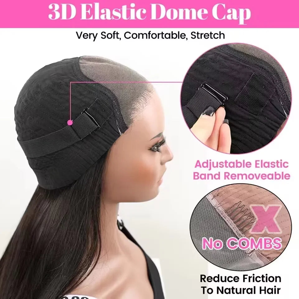 5x7 Glueless Wig Human Hair Ready to Wear and Go Glueless Wigs for Women Pre Cut 13x4 Deep Kinky Curly Lace Front Wig Brazilian