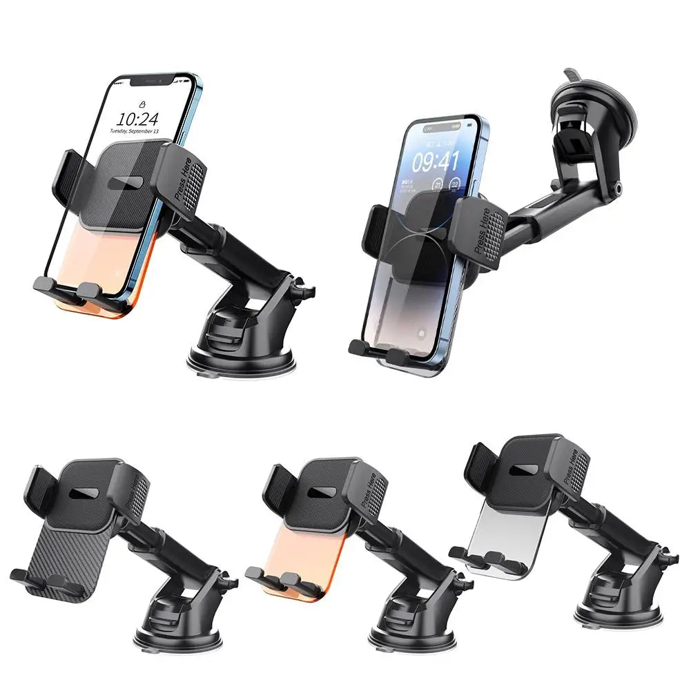 Car Cell Phone Holder Cellphone Mount for Dashboard Windshield Auto Dash Mobile IPhone Support Car Accessories