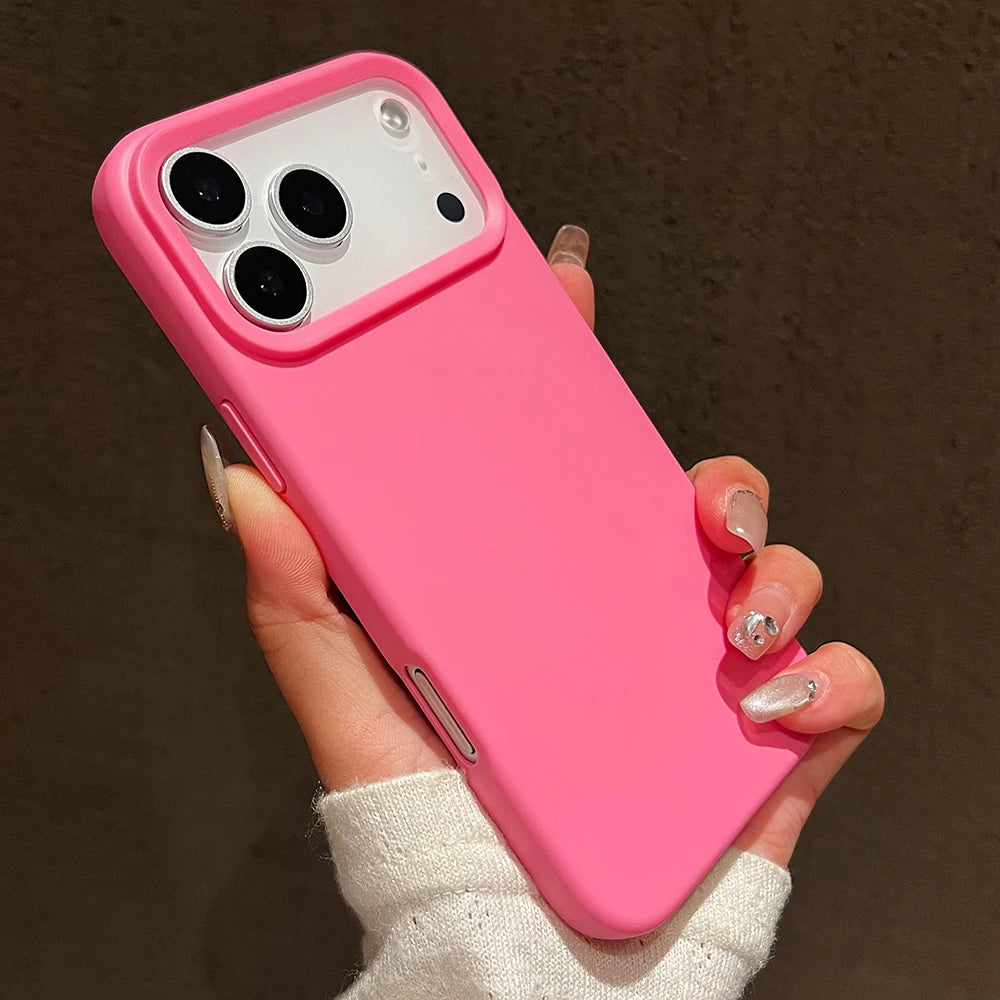 Candy Color Silicone Protective Phone Case For iPhone 17 18 Pro Max Air 17 Pro Shockproof Matte Soft TPU Bumper Back Cases Cover