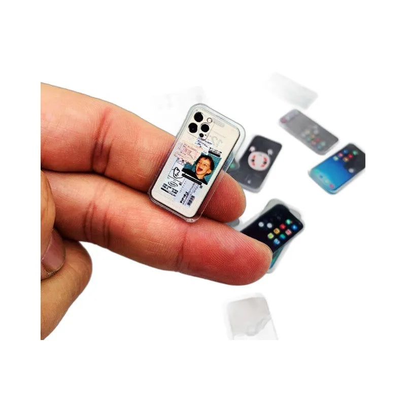 5 pieces 1:12 Dollhouse Mini Phone Mobile Phone Simulation Miniature Supermarket Decoration Model Dollhouse Accessories