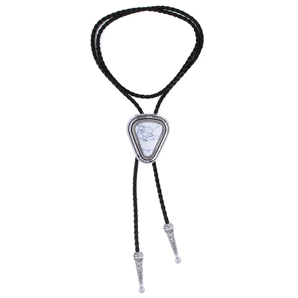 New Navajo Triangle Turquoise bolo Tie Collar Rope American Western Denim bolo Tie
