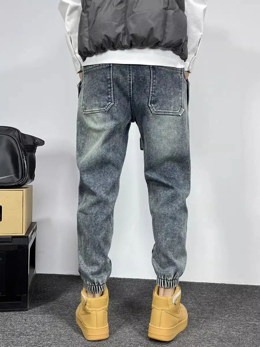 Skinny Harem Jeans Harajuku Fashion Street Trousers High Quality Fashion Brand Men Clothing