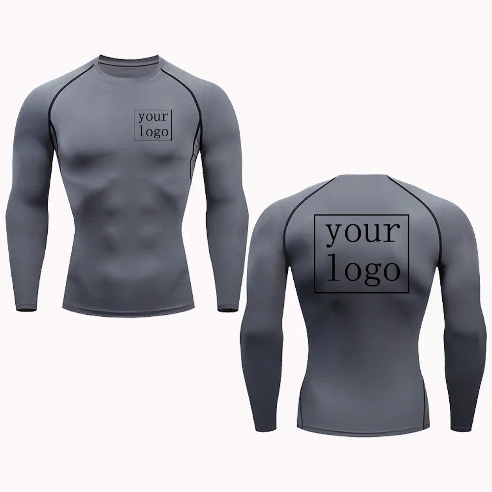 New Custom Compression T Shirt Your Design Logo Top Men Women Print Original Design Tshirts Jogging Workout Gym Quick Dry Tshirt