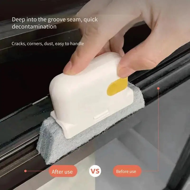 Window Groove Cleaning Cloth Brush Slot Hand-held Door Gap Keyboard Kitchen Floor Gap Household Cleaning Tools