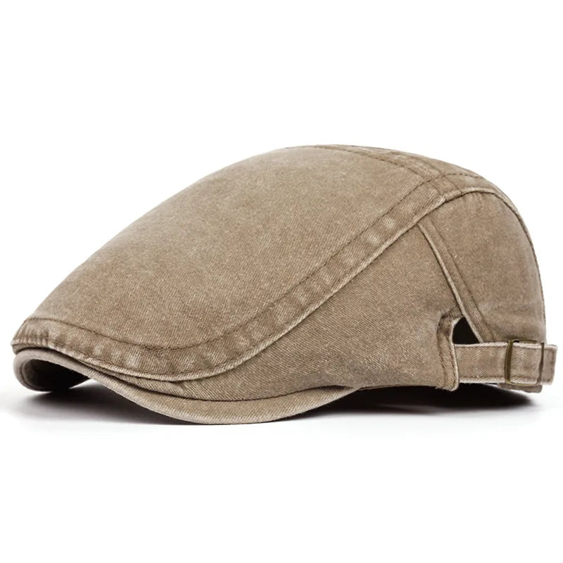 Hot Sale Vintage Painter Beret Unisex Fashion Flat Visor Cap Casual Autumn Retro Cotton Solid Newsboy Hat Summer Adjustable