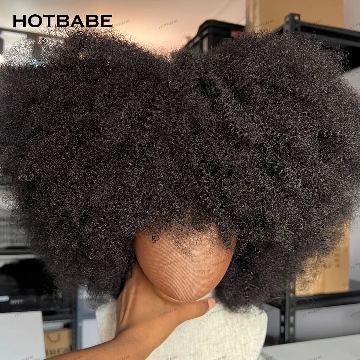 Afro Kinky Curly 450 Density Wear And Go 13×4/13×6 HD Lace Frontal Wigs With Transparent Lace Glueless Wigs Human Hair For Women