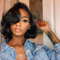 5X5 High 250 Density Body Wave Transparent Ready To Go Pre Plucked Short Bob Wig Glueless Human Hair Wigs For Women Loose Body