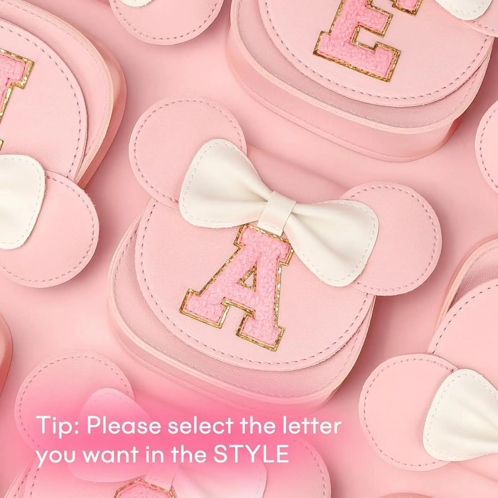 Mibasies Toddler Purse Girl Gifts Princess Cartoon Kids Crossbody Bag Fashionable Mini Shoulder Bag for Girls Cute Letter A-Z