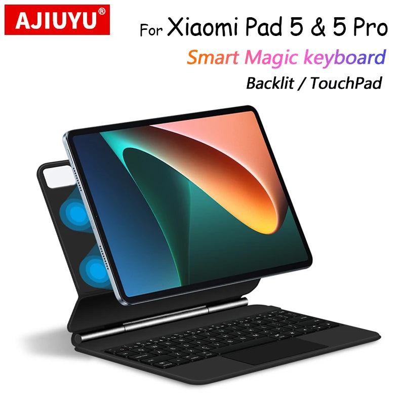 Magic Keyboard For XiaoMi Pad 5 Pro 11 Inch Mi Pad 5 MiPad 5/5 Pro 2021 Smart Case Folio Multi-touch Trackpad Backlight Keyboard