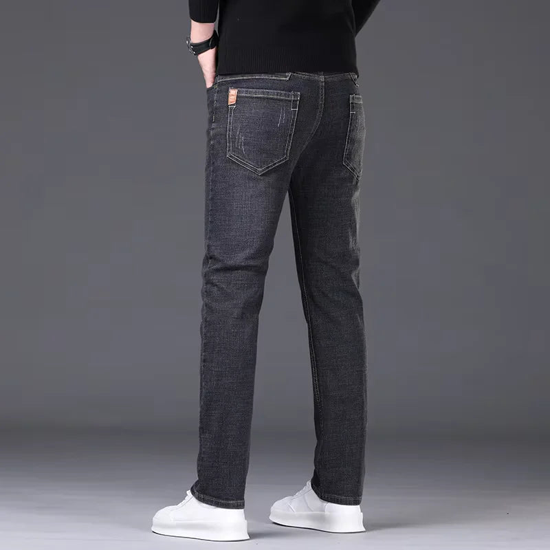 2025 New Men Classic Jeans Jean Homme Pantalones Hombre Men Nen Soft Black Biker Masculino Denim Overalls Mens Pants Size 32-38