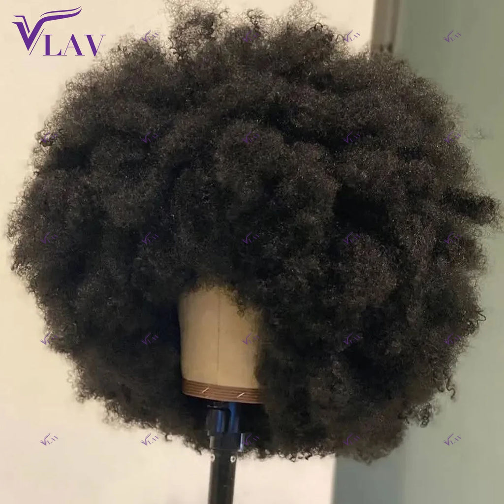 400 High Density Human Hair Wig Afro Kinky Curly 360/13×6/13×4 HD Transparent Lace Frontal Wig Preplucked For Women Glueless Wig