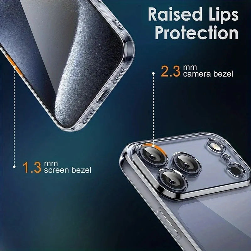 Ultra Thin Clear Phone Case For iPhone 17 16 18 Pro Max 17Pro Soft Silicone Transparent Cases For iPhone 15 14 13 Pro Max Cover