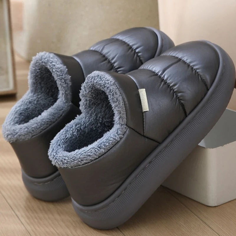 New men's snow boots 2025 warm plush thicken winter ankle boot outdoor men casual shoes botas hombre waterproof footwear size 46
