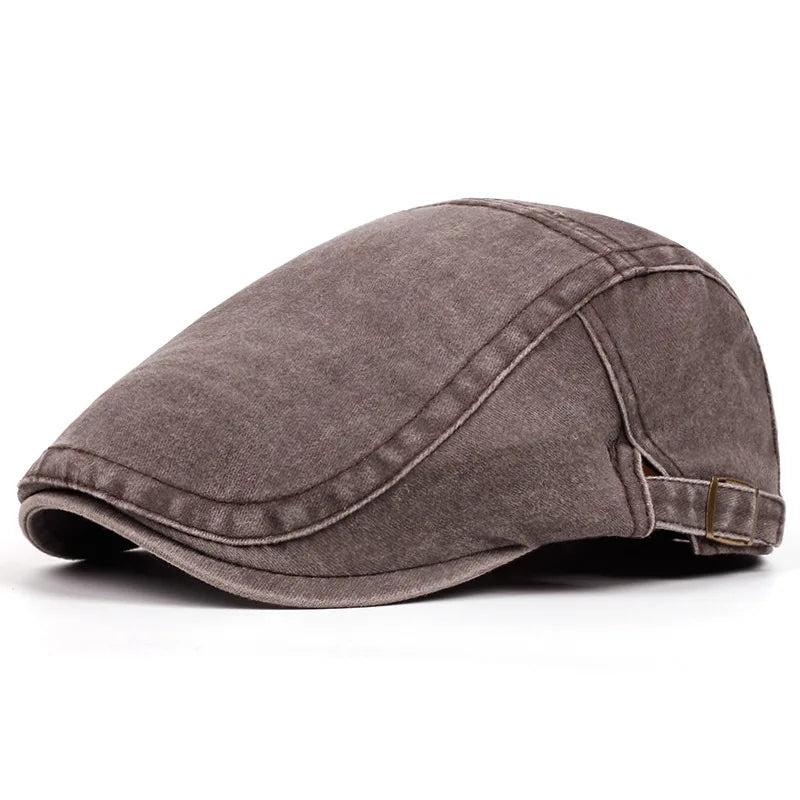 Hot Sale Vintage Painter Beret Unisex Fashion Flat Visor Cap Casual Autumn Retro Cotton Solid Newsboy Hat Summer Adjustable