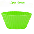 12pcs/Set Silicone Cake Mold Round Shaped Muffin Cupcake Baking Molds Kitchen Cooking Bakeware Maker DIY Cake Decorating Tools
