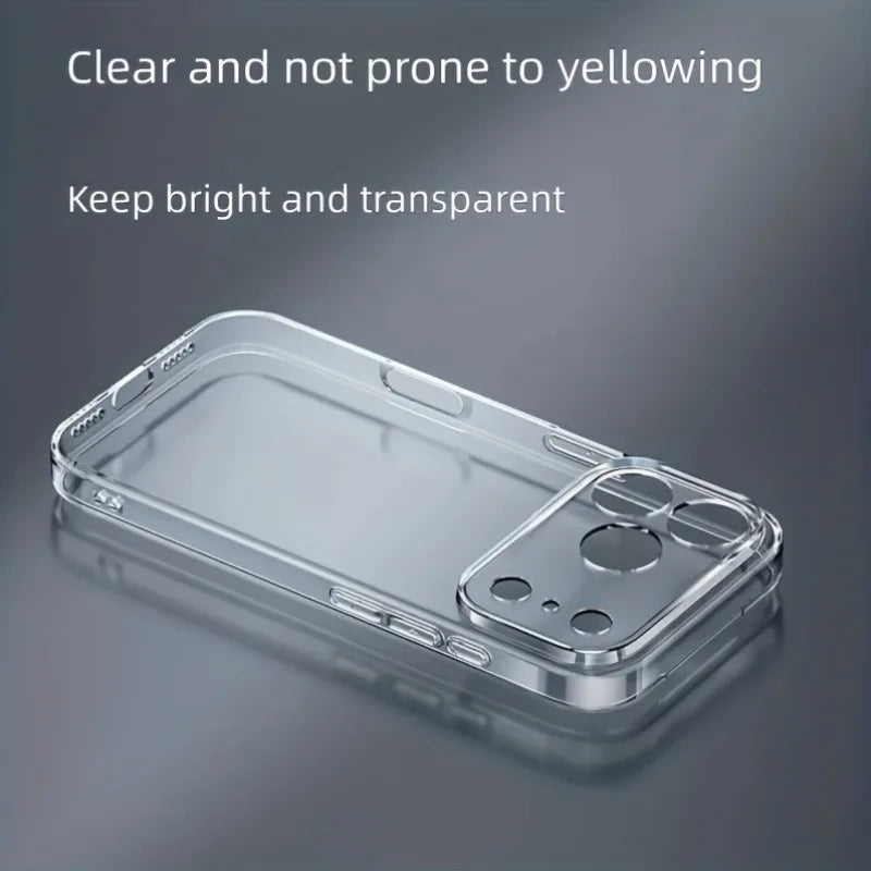 Ultra Thin Clear Phone Case For iPhone 17 16 18 Pro Max 17Pro Soft Silicone Transparent Cases For iPhone 15 14 13 Pro Max Cover
