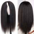 Kinky Straight U Part Wig Upgrade Glueless Wig Yaki Straight Ready To Wear Remy Human Hair Wigs V Part Wig No Lace Wig For Women